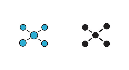 Visual representation of molecular structures with differing atom colors and bonds