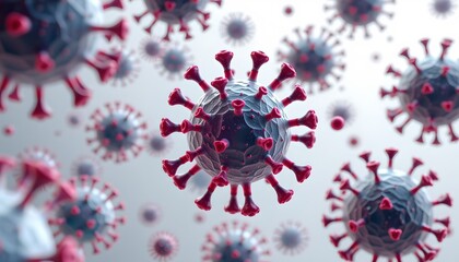 A detailed view of the Coronavirus, the microscopic view