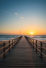 Fototapeta premium sunset on the pier