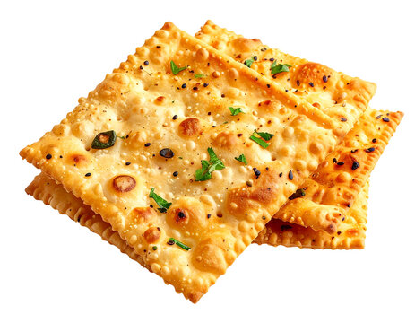 Indian mathri crispy snack for Diwali Holi and festive celebrations isolated on transparent background