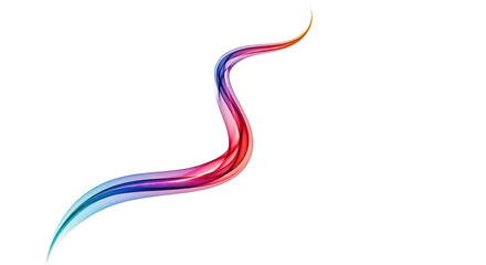 Abstract colorful rainbow wave smoke trail graphic isolated vector on white background