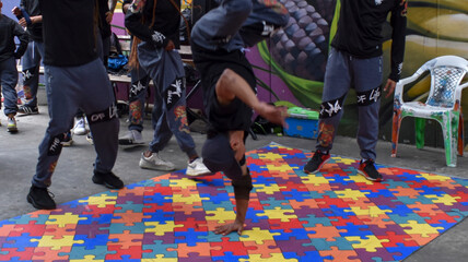 Comuna 13, medellin, Kolumbien, parkour, 