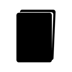 Two cards icon representing documents, playing cards or any stacked flat items