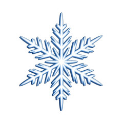 Detailed snowflake design, intricate icy patterns