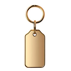 Gold Blank Tag Luxury Keychain Elegant Accessory png