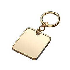 Gold Blank Tag Luxury Keychain Elegant Accessory png