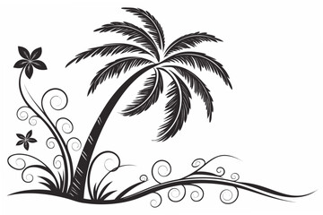 Obraz premium vector illustration of a palm tree
