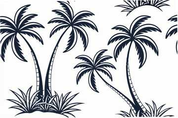 Obraz premium palm trees vector
