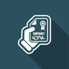 Obraz premium House contract icon