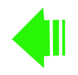 green arrow icon on white background