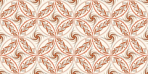Autum Winter Pattern Background Illustration For Cover, Banner, Notes. Fall Winter Aesthetic Background.  Plant And Flower Pattern Background.