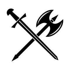 Medieval Weapon Silhouette Vector
