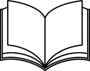 Open book with blank pages vector illustration