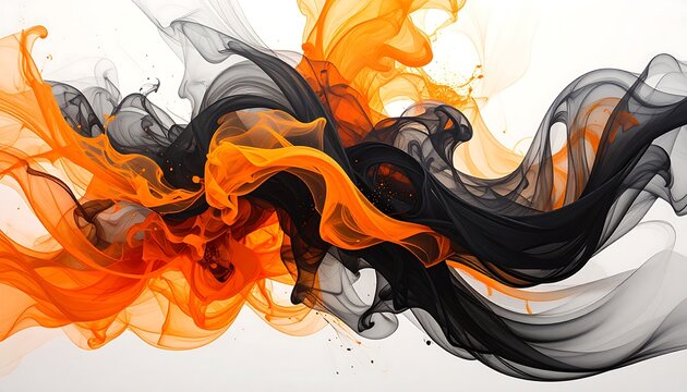 Abstract ink splashes - Powered by Adobe