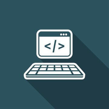 Application for dos - Vector flat minimal icon