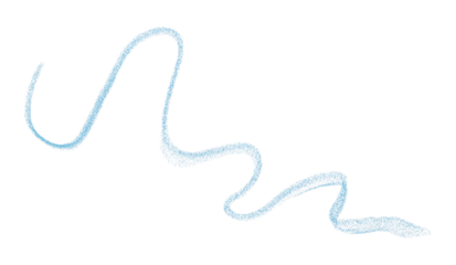 Hand drawn light blue pencil lines, circles, stripes and squiggly lines on a transparent background.