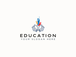 Education logo design vector template