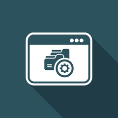 Folders process flat icon