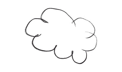 Hand drawn black pencil lines, circles, stripes and squiggly lines on transparent background.