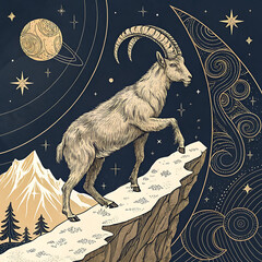 Astrological representation of a Capricorn ascendant.