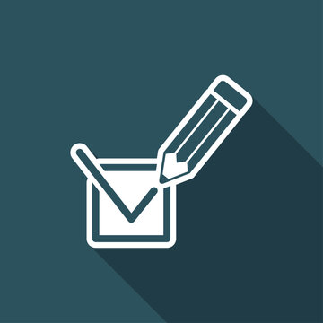 Election voting mark icon