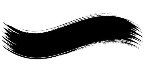 Black brush stroke background isolated on white background. Vector brush stock, grunge black and white paint Background, Abstract liquid shapes. Vector illustration. 