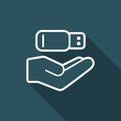 Service offer - Usb memory archiving - Minimal icon