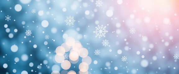 Soft, white Christmas snowflakes falling on a blurred winter background,  light,  white