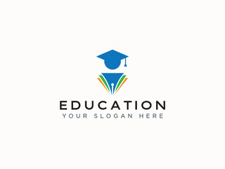 Education logo design vector template
