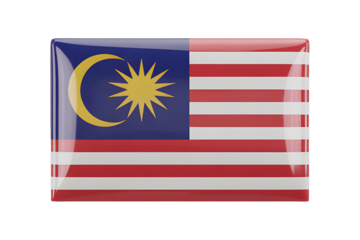Malaysia's vibrant flag design emblem badge, perfect for travel, tourism, and cultural projects with rich symbolism