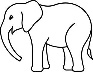 Elephant vector illustration on white background