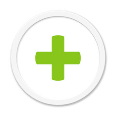 Plus Button mit grüner Farbe