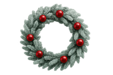 Christmas wreath decorating festive holiday season on transparent background