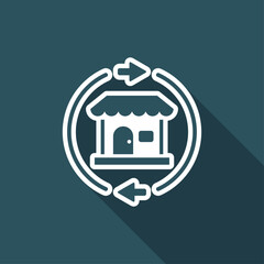 7/24 shop - Vector web icon