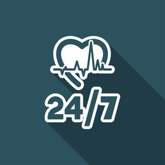 Steady medical assistance service - Vector web icon