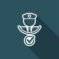 Steady police and security service - Vector web icon
