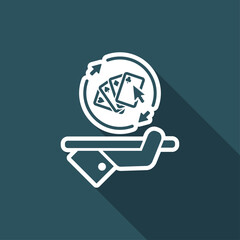 Steady poker gaming - Vector web icon