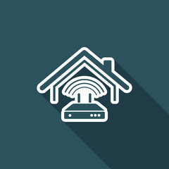 Home wi-fi modem - Vector web icon