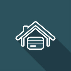 Obraz premium Credit card concept - Vector web icon