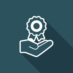 Certification service - Vector web icon