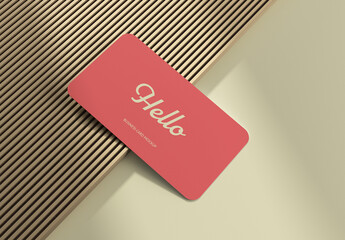 Rounded Corner Business Card Mockup