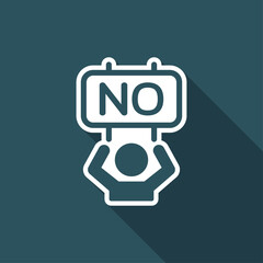Negation concept - Vector web icon