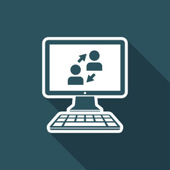 Digital network - Vector web icon