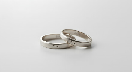 Elegant and Simple Silver Wedding Rings