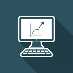 Business increase - Vector web icon