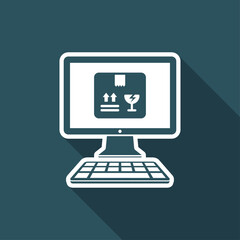 Delivery internet service - Vector flat icon