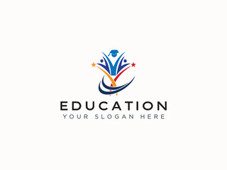 Education logo design vector template