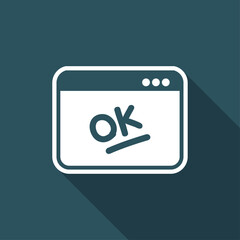 Ok result - Approved application - Vector flat icon