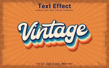 Editable Vintage Script Text Effect Vector Graphic
