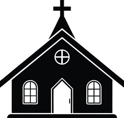 Christian church house icon.